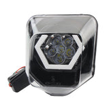 LED light bar with clear cover on a white background
