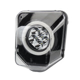 LED light bar with clear cover on a white background