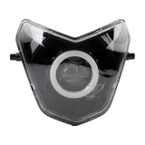 Car headlight with clear cover on a white background