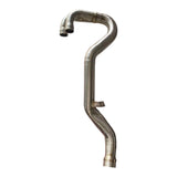Metal exhaust pipe on a white background