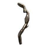 Metallic exhaust pipe on a white background