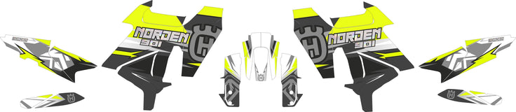 SickMotos Styles Grafik-KIT Chrome Fluo Edition Husqvarna Norden 901 2022-