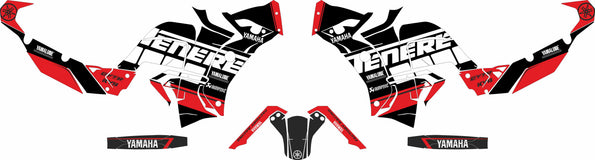 SickMotos Styles Graphics KIT Black and Red Edition Yamaha Tenere 700 World Raid 2022