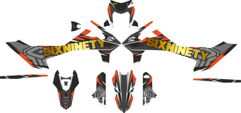 SickMotos Styles Grafik-KIT Fluo Orange Gold Holo Chrom Edition KTM SMCR 690 2019-2023