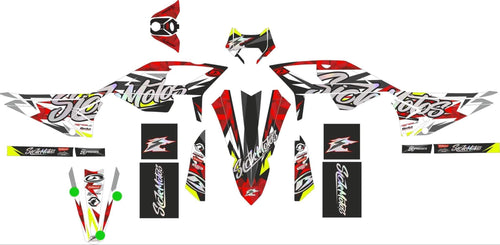 SickMotos Styles Graphics KIT SICKMOTOS Edition Fluo Yellow Chrome Holo Beta RR 50 LC Enduro 2021-2023