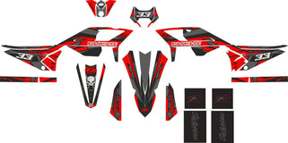 SickMotos Styles Grafik-KIT Red Edition Holo Chrome Beta RR 125 LC Enduro 2021-2023