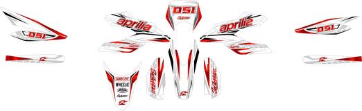 SickMotos Styles Grafik-KIT Chrom Red Edition Aprilia SX 125 2018-2023