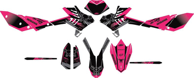 SickMotos Styles Grafik-KIT Farbe Flow Pink Edition Beta RR 125 LC Enduro 2010-2018
